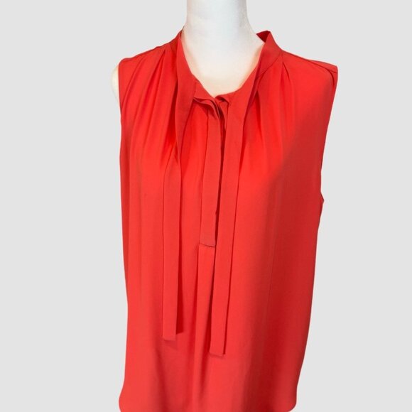 Women's Tie Neck Shell, Size M - Picture 4 of 6